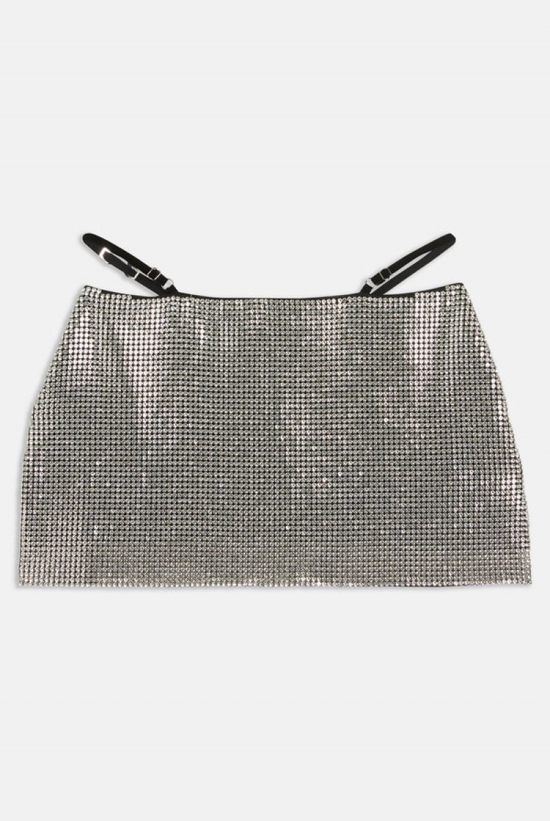 Juicy Couture Chainmail Mini Skirt Sølv | JC-SN652293