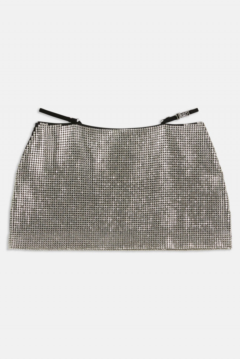 Juicy Couture Chainmail Mini Skirt Sølv | JC-SN652293