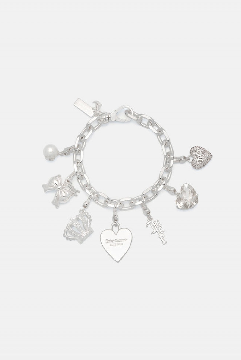 Juicy Couture Chunky JC Charm Bracelet Sølv | JC-SN652401