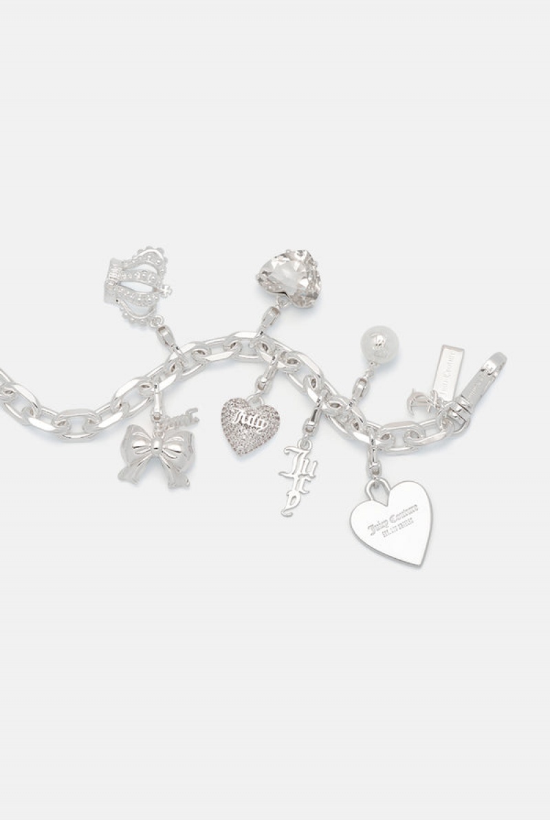 Juicy Couture Chunky JC Charm Bracelet Sølv | JC-SN652401