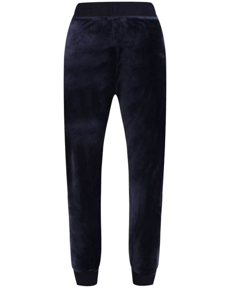 Juicy Couture Classic Velour Cuffed Jogger Marineblå | JC-SN652011