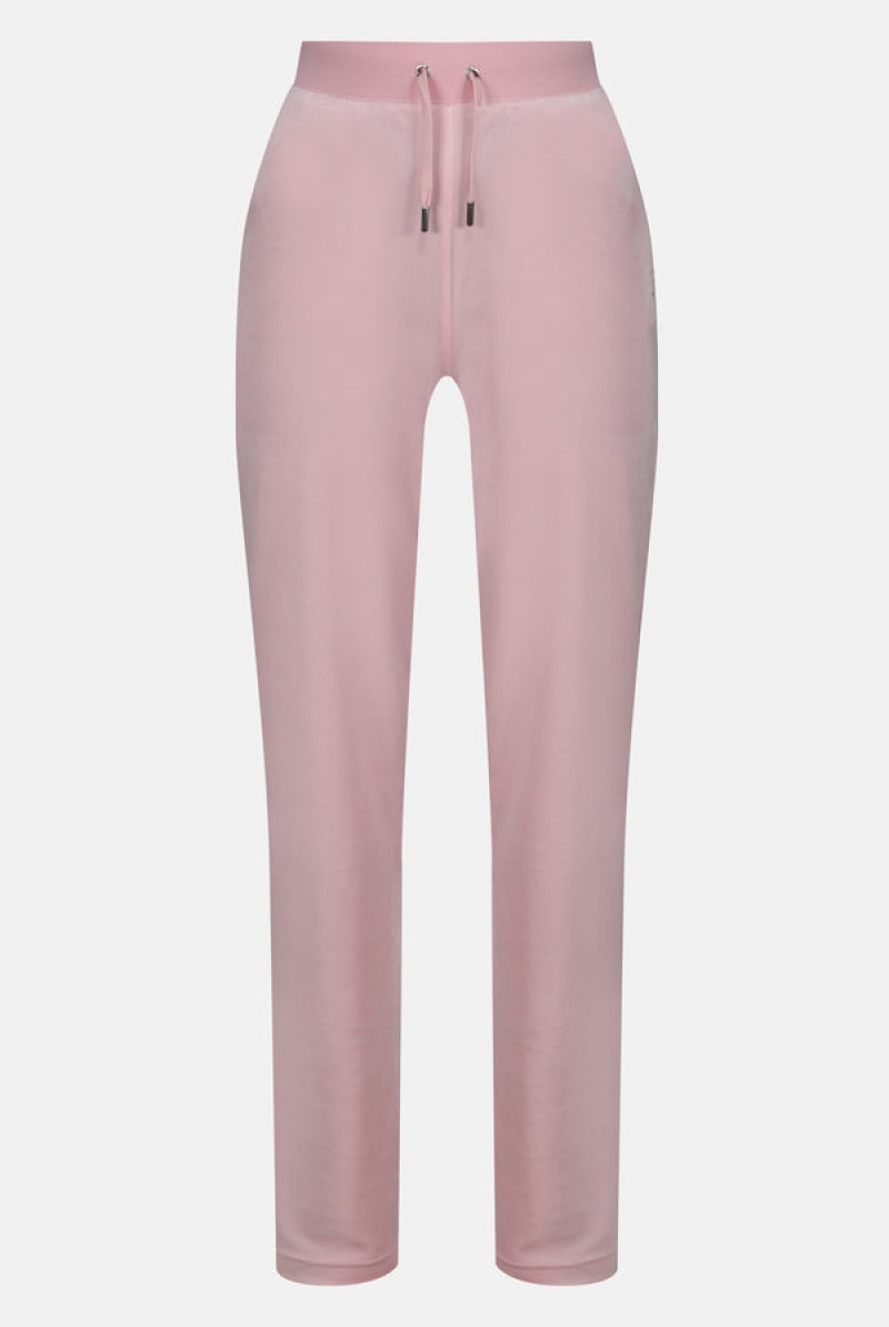 Juicy Couture Classic Velour Del Ray Diamante Bottoms Rosa | JC-SN652071