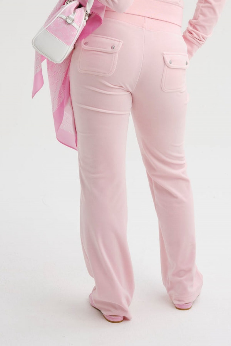 Juicy Couture Classic Velour Del Ray Pocketed Bottoms Rosa | JC-SN651960