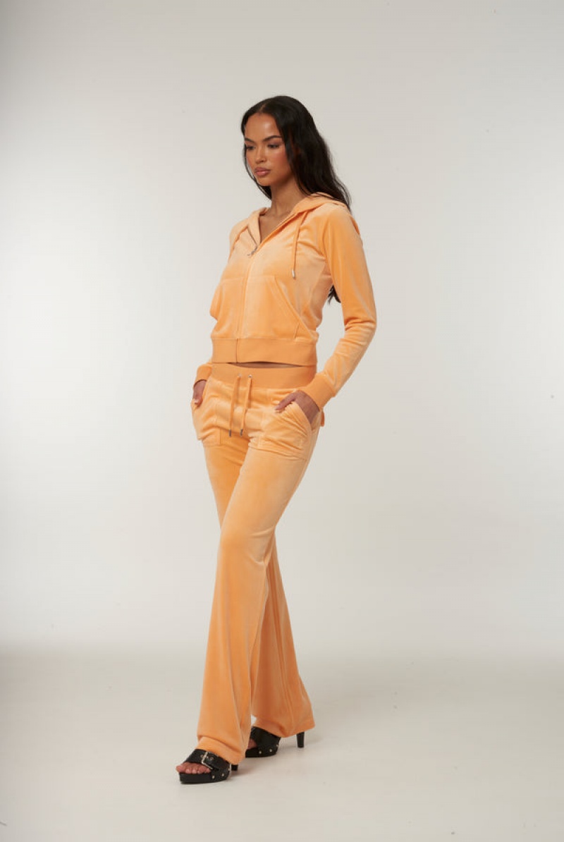 Juicy Couture Classic Velour Del Ray Pocketed Bottoms Oransje | JC-SN651981