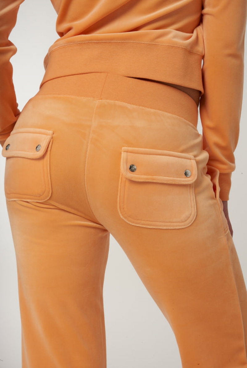 Juicy Couture Classic Velour Del Ray Pocketed Bottoms Oransje | JC-SN651981