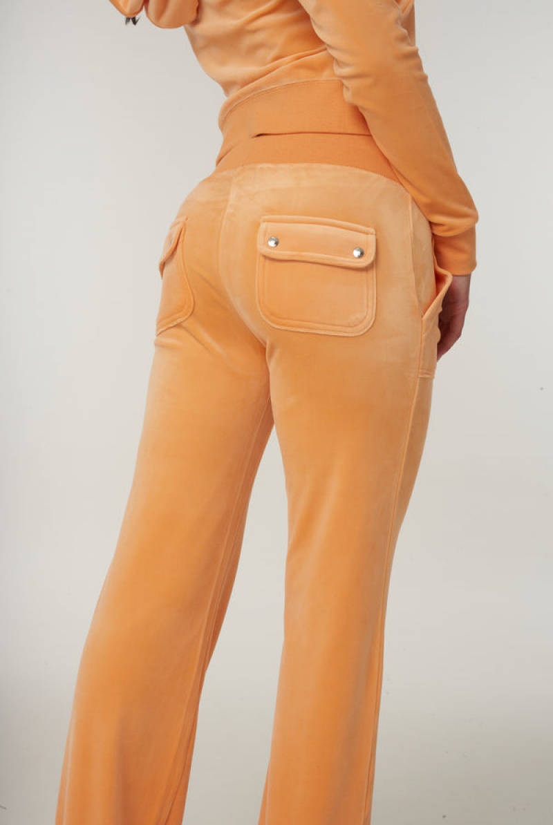 Juicy Couture Classic Velour Del Ray Pocketed Bottoms Oransje | JC-SN651981