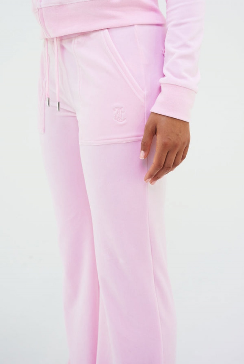 Juicy Couture Classic Velour Del Ray Pocketed Bottoms Rosa | JC-SN652023