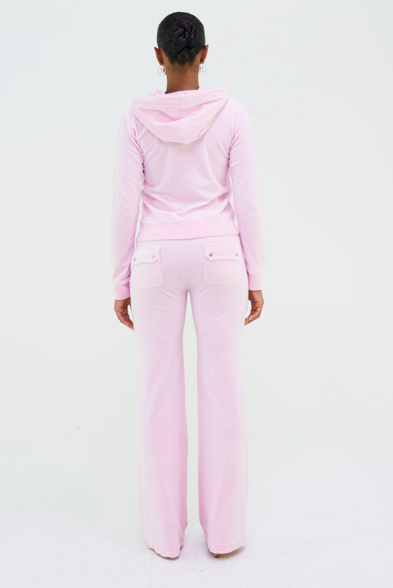 Juicy Couture Classic Velour Del Ray Pocketed Bottoms Rosa | JC-SN652023