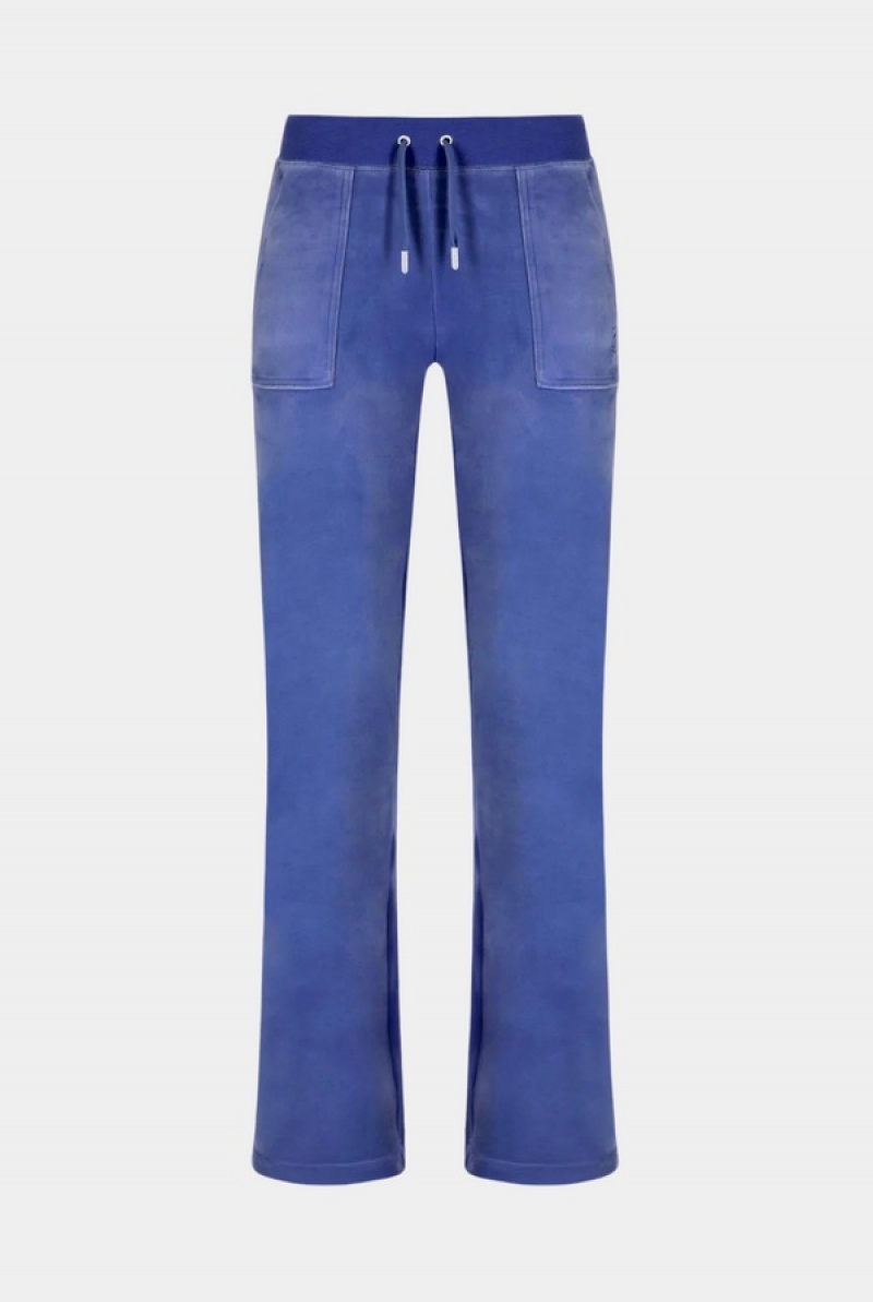 Juicy Couture Classic Velour Del Ray Pocketed Bottoms Grå Blå | JC-SN652026