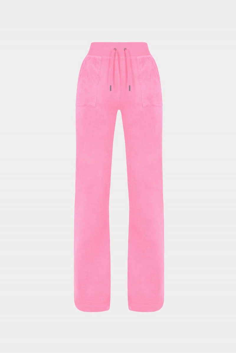 Juicy Couture Classic Velour Del Ray Pocketed Bottoms Rosa | JC-SN652027