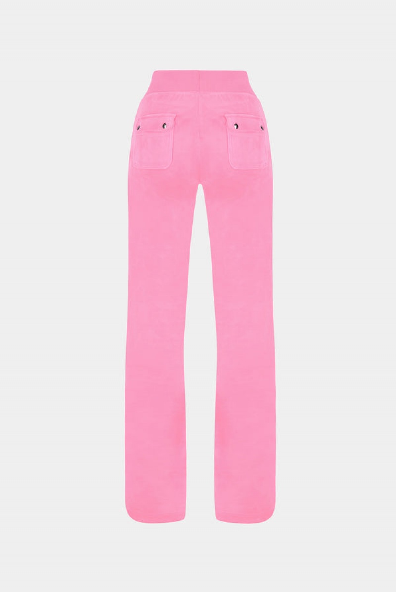 Juicy Couture Classic Velour Del Ray Pocketed Bottoms Rosa | JC-SN652027