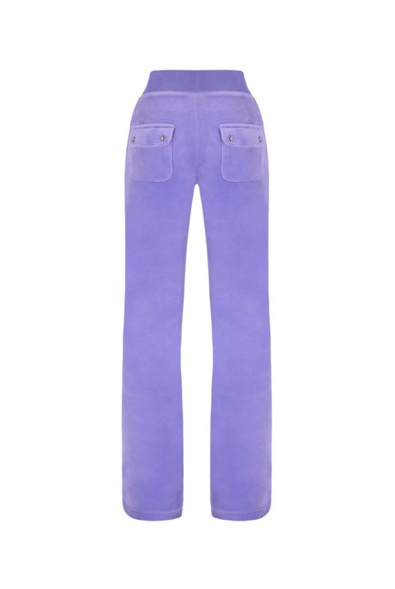 Juicy Couture Classic Velour Del Ray Pocketed Bottoms Lilla | JC-SN652063