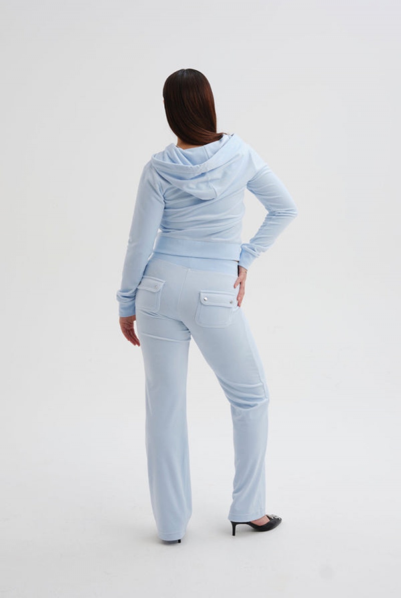 Juicy Couture Classic Velour Del Ray Pocketed Bottoms Turkis | JC-SN652085