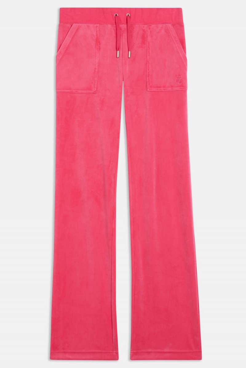 Juicy Couture Classic Velour Del Ray Pocketed Bottoms Rosa | JC-SN652102