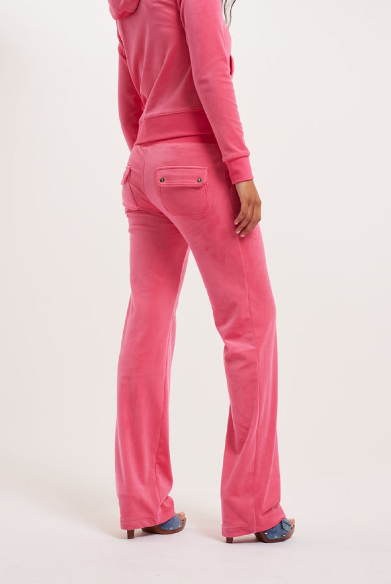 Juicy Couture Classic Velour Del Ray Pocketed Bottoms Rosa | JC-SN652102