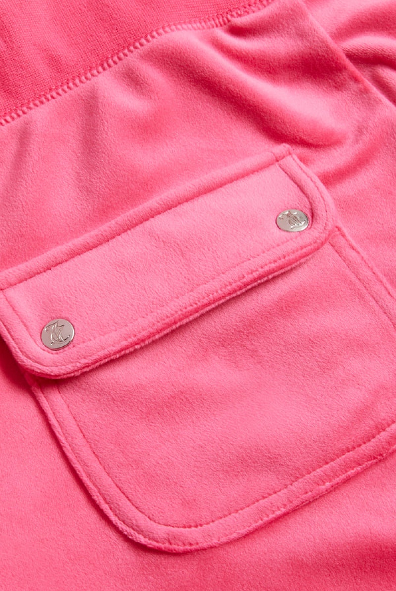 Juicy Couture Classic Velour Del Ray Pocketed Bottoms Rosa | JC-SN652102