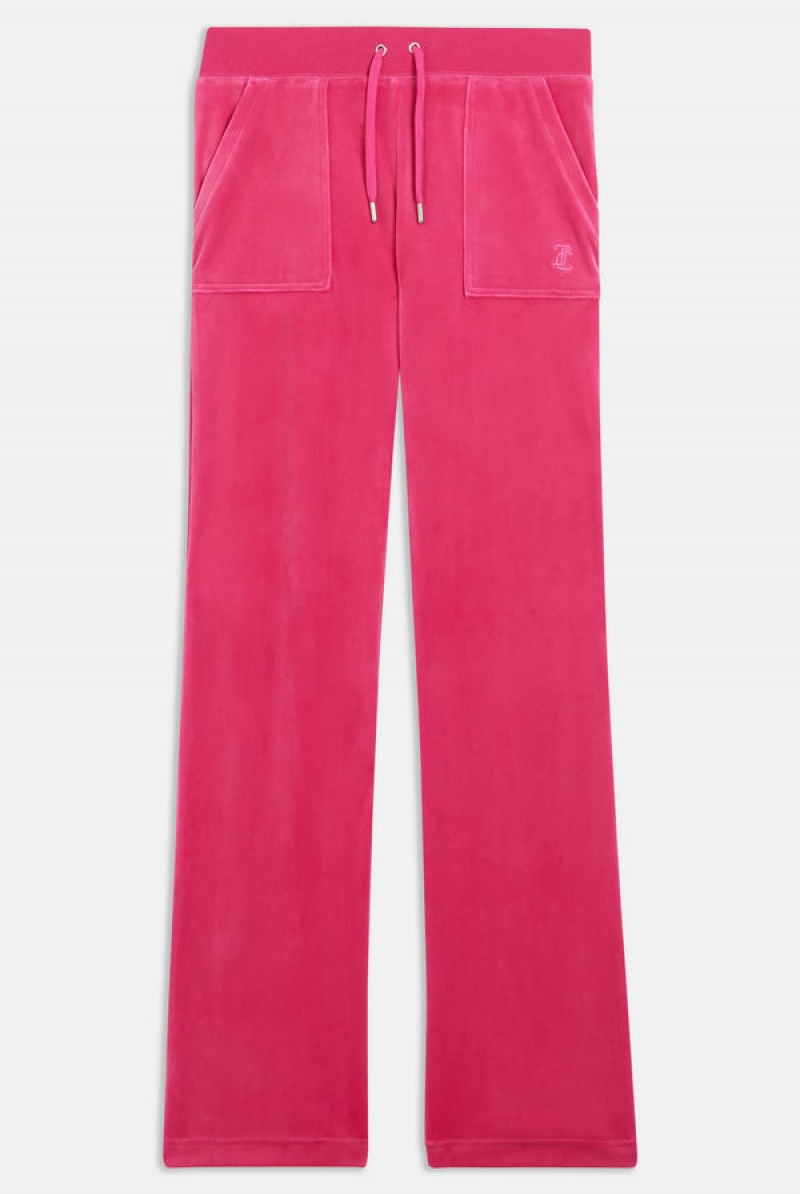 Juicy Couture Classic Velour Del Ray Pocketed Bottoms Rosa | JC-SN652107