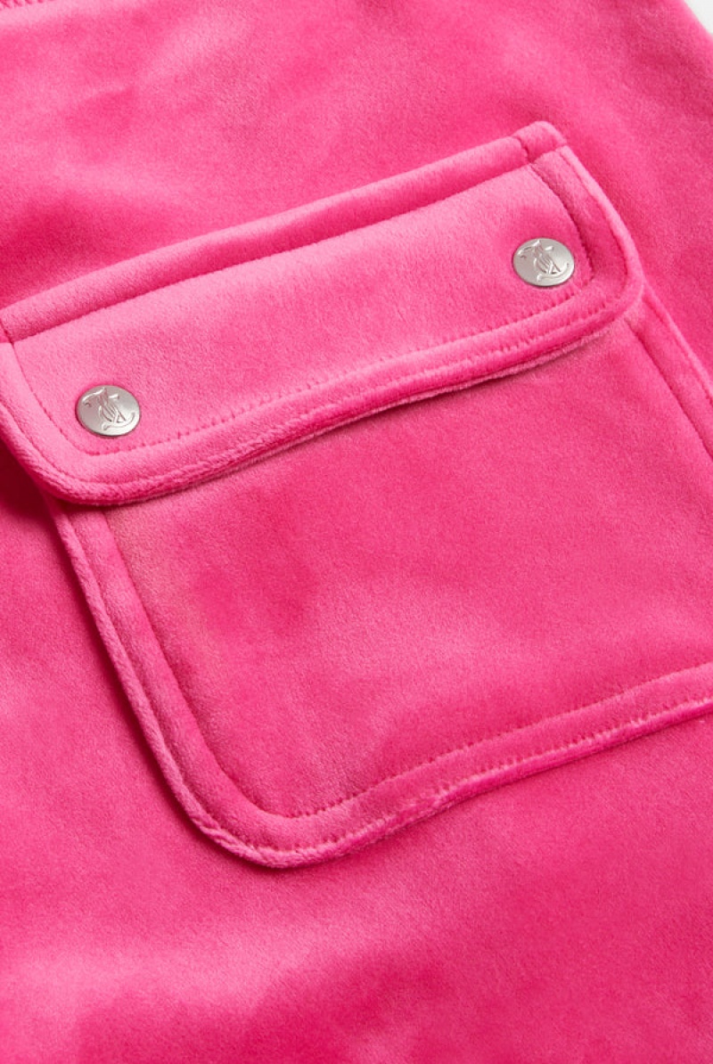 Juicy Couture Classic Velour Del Ray Pocketed Bottoms Rosa | JC-SN652107