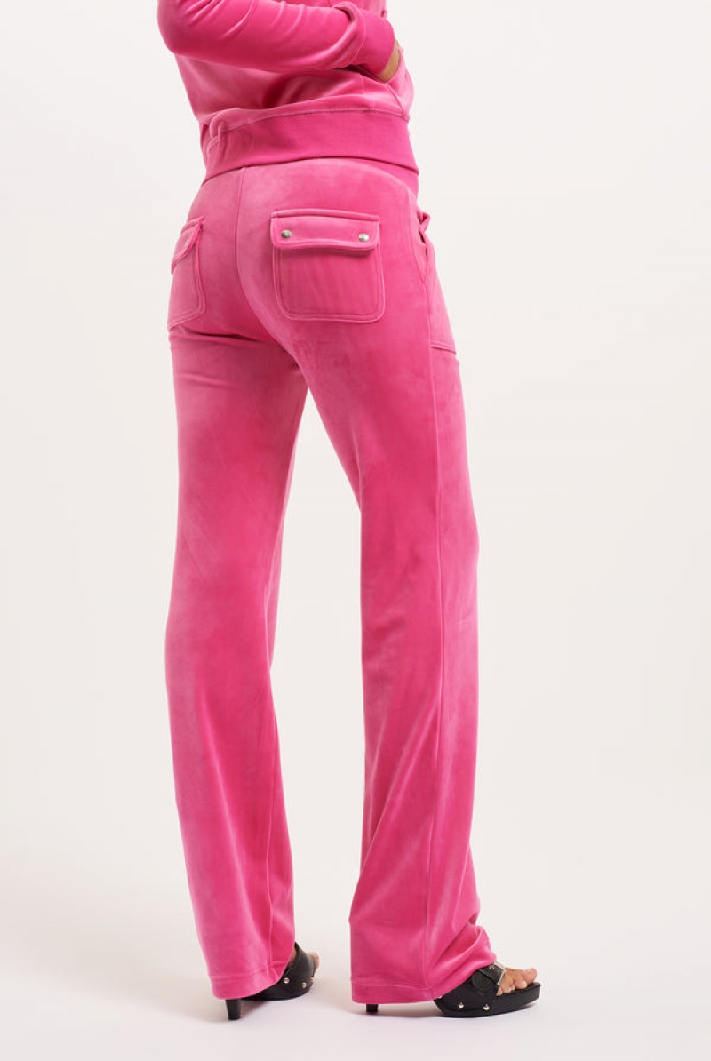 Juicy Couture Classic Velour Del Ray Pocketed Bottoms Rosa | JC-SN652107