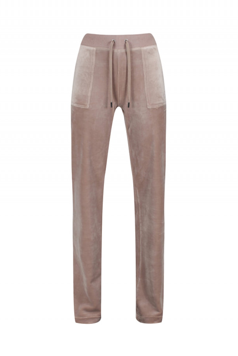 Juicy Couture Classic Velour Del Ray Pocketed Bottoms Grå Brune | JC-SN652113