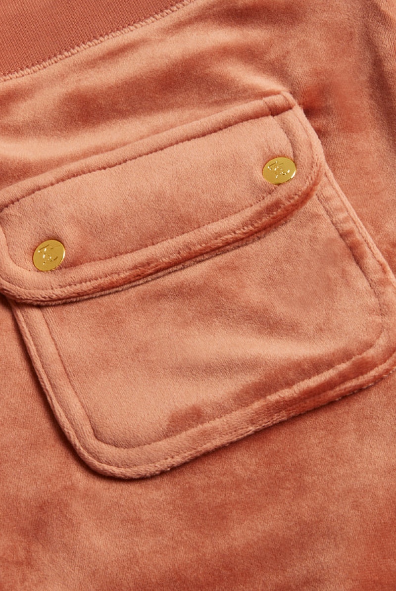 Juicy Couture Classic Velour Del Ray Pocketed Bottoms Kopper | JC-SN652115