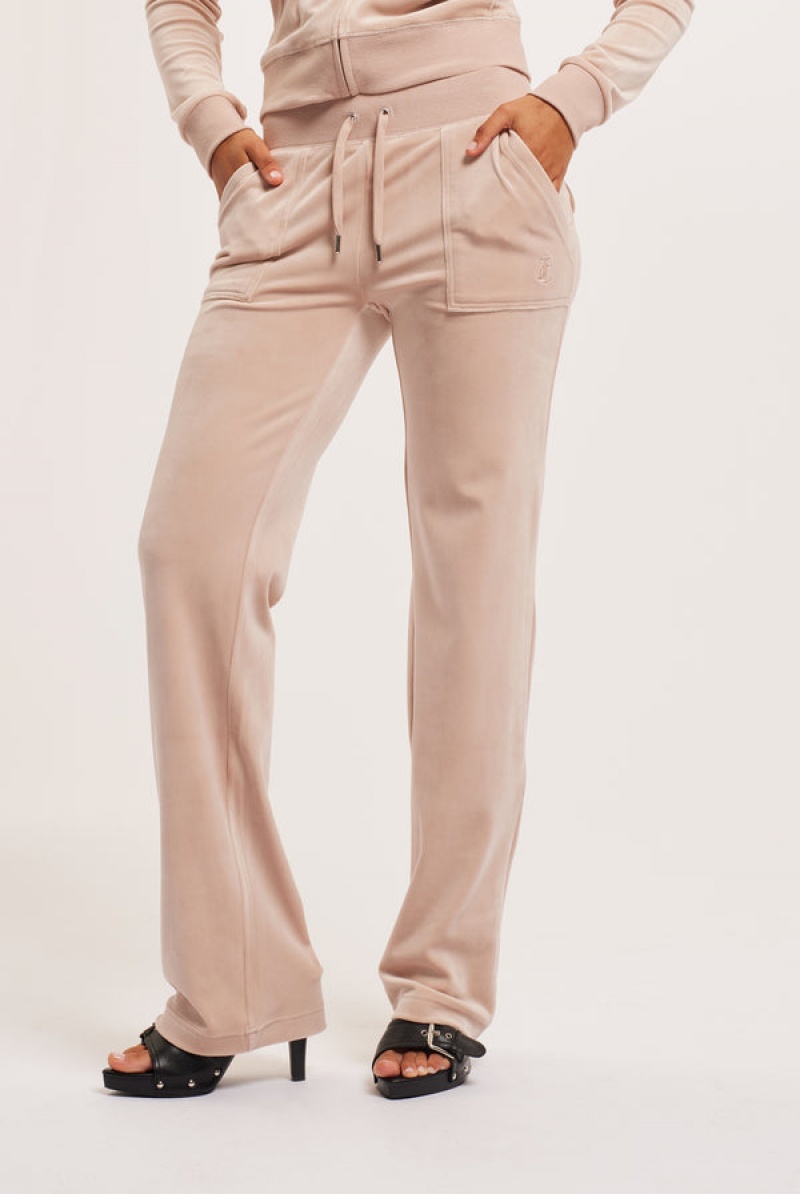 Juicy Couture Classic Velour Del Ray Pocketed Bottoms Lyse Brune | JC-SN652133