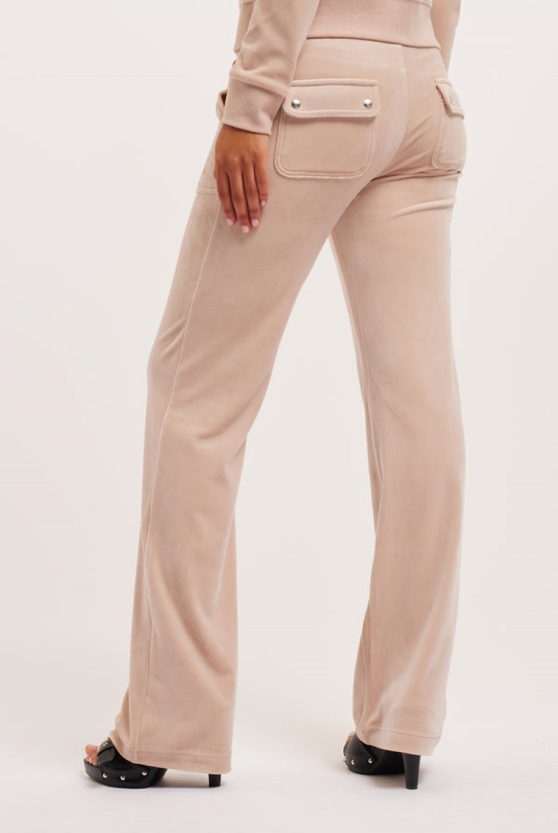 Juicy Couture Classic Velour Del Ray Pocketed Bottoms Lyse Brune | JC-SN652133