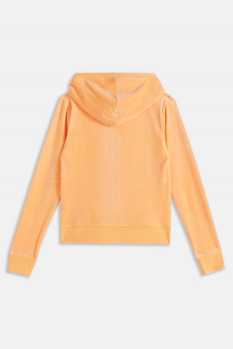 Juicy Couture Classic Velour Robertson Hoodie Oransje | JC-SN651982