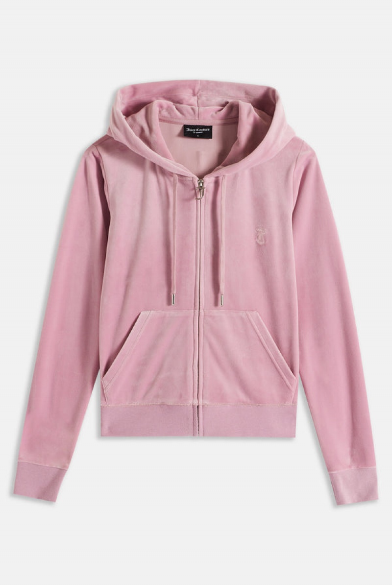 Juicy Couture Classic Velour Robertson Hoodie Rosa | JC-SN651994