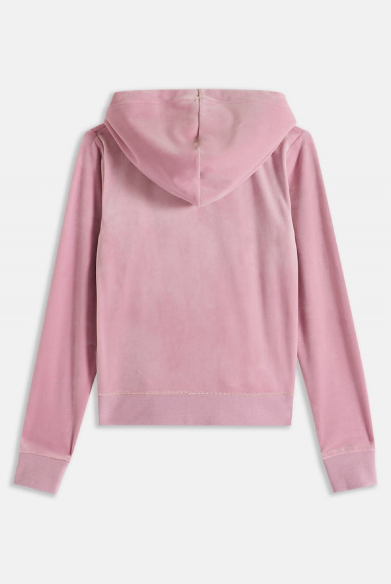 Juicy Couture Classic Velour Robertson Hoodie Rosa | JC-SN651994