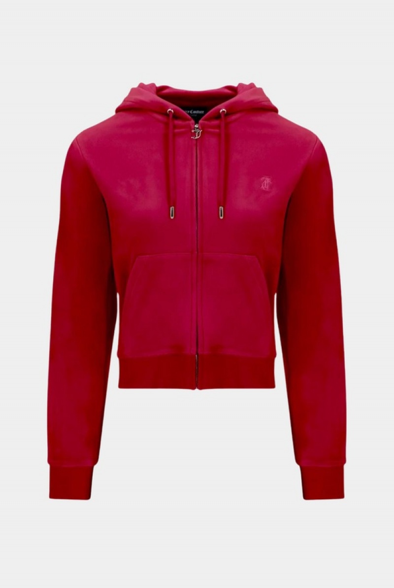 Juicy Couture Classic Velour Robertson Hoodie Rosa | JC-SN652050