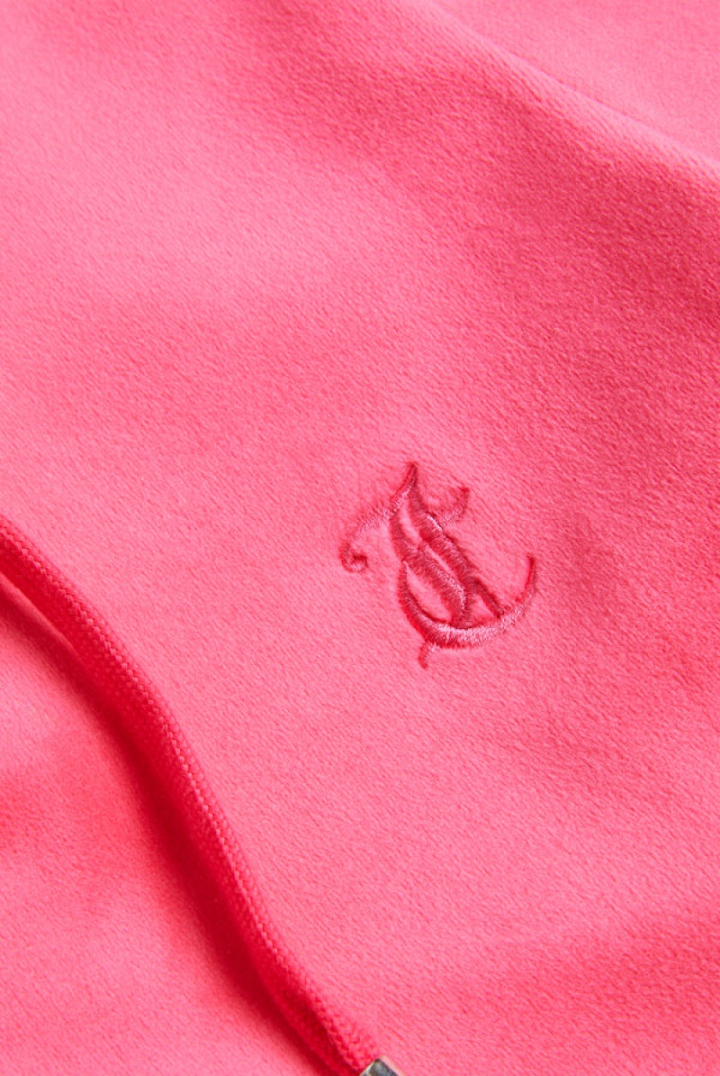 Juicy Couture Classic Velour Robertson Hoodie Rosa | JC-SN652103