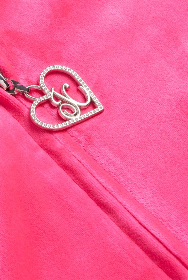 Juicy Couture Classic Velour Scatter Bead Hoodie Rosa | JC-SN652120