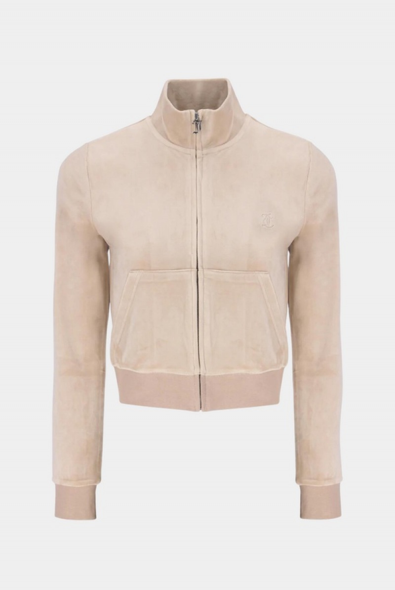 Juicy Couture Classic Velour Track Top Grå Brune | JC-SN652042