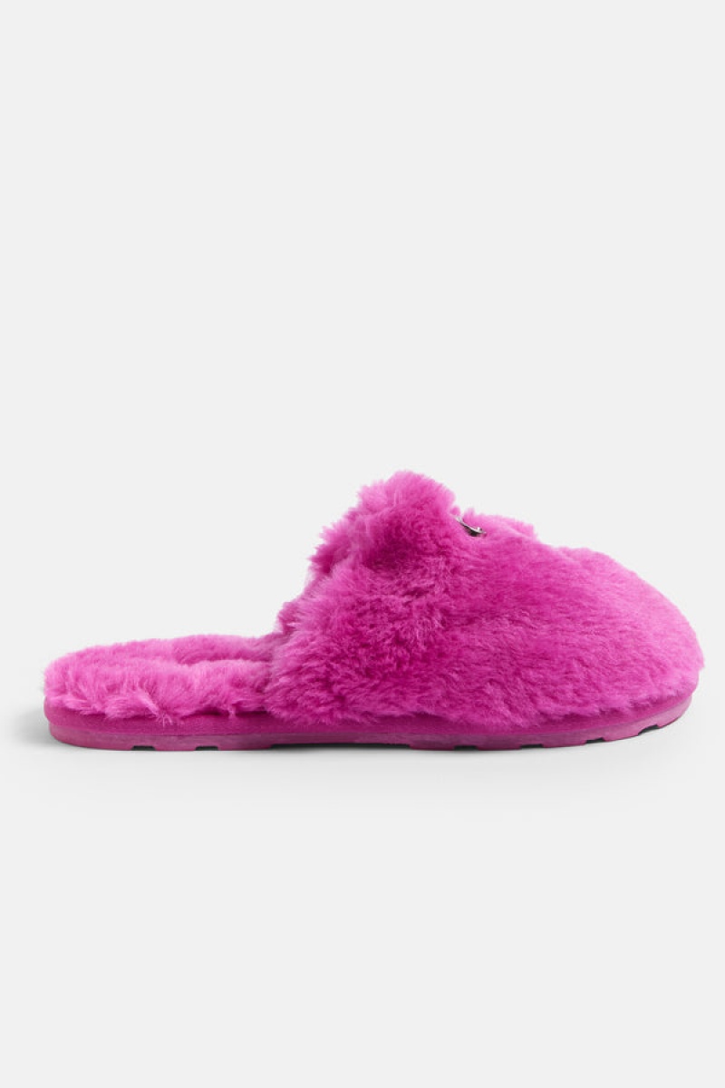 Juicy Couture Closed Tå Faux Fur Tøfler Rosa | JC-SN652190