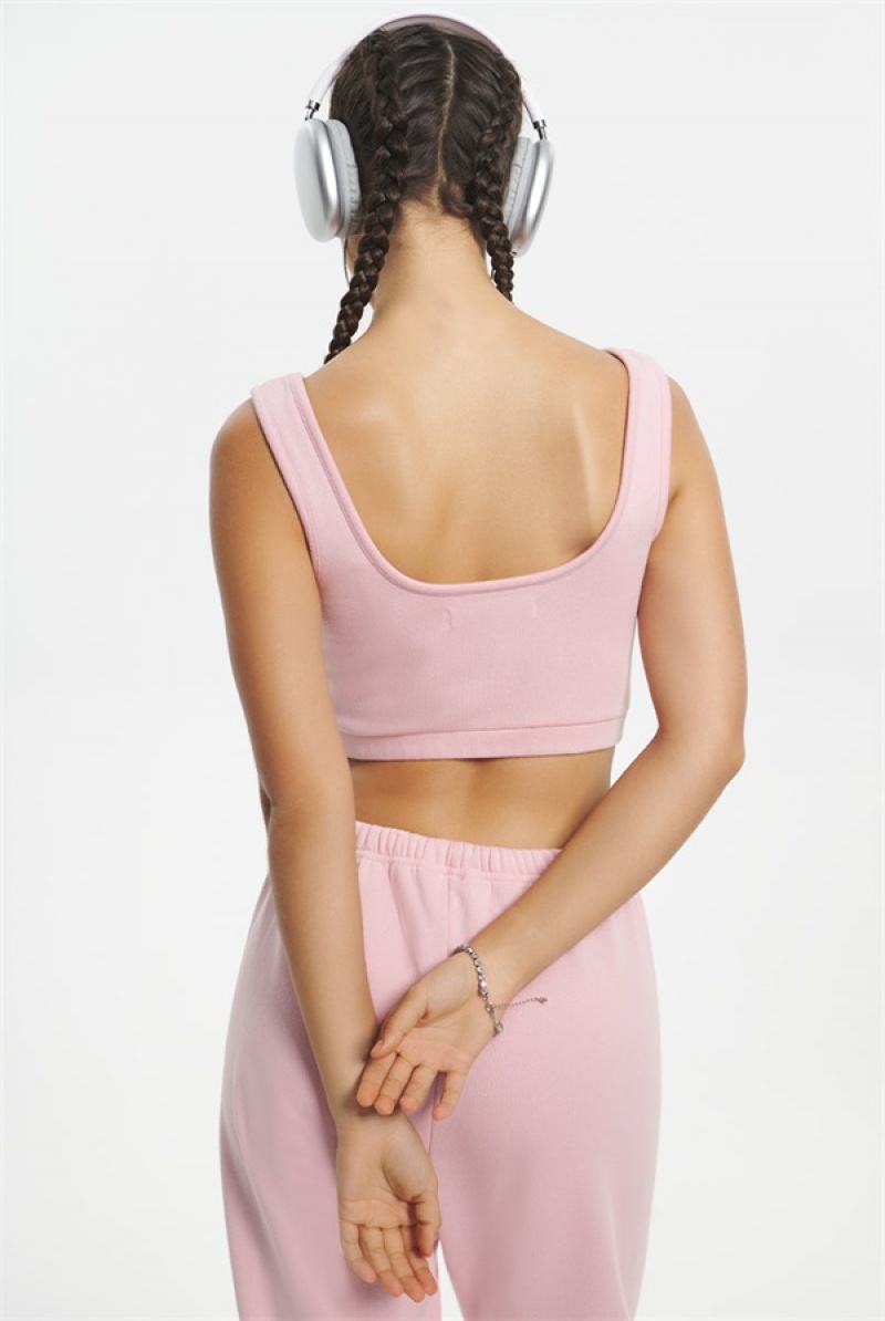 Juicy Couture Cropped Sweetheart Tank Rosa | JC-SN651633