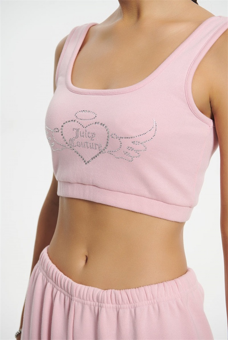 Juicy Couture Cropped Sweetheart Tank Rosa | JC-SN651633