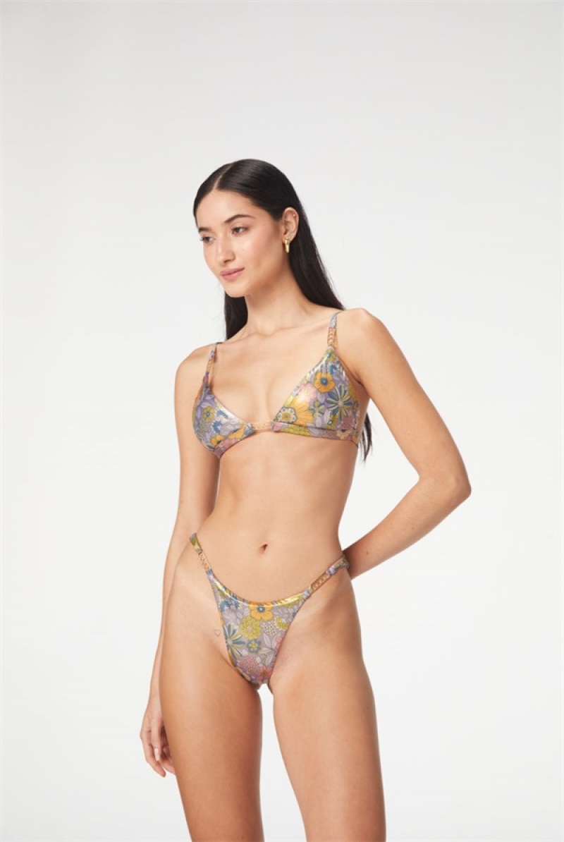 Juicy Couture Dalia Metallic Flowers Bottom Metal | JC-SN651868