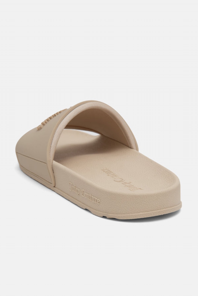 Juicy Couture Embossed Sliders Brune | JC-SN652206