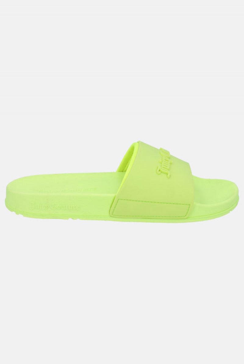 Juicy Couture Embossed Sliders Grønn | JC-SN652177