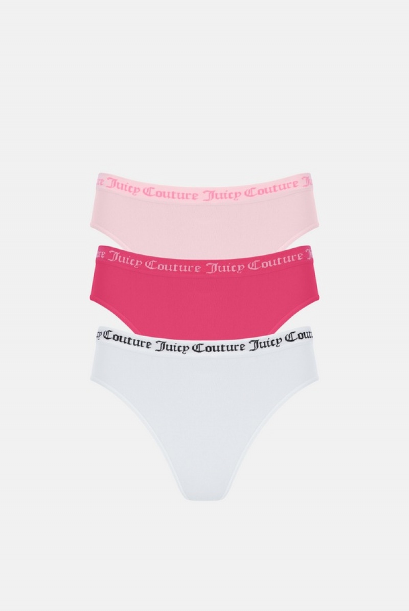 Juicy Couture Flate Knit Seamless Mid-rise Brief Pack X3 Multicolor | JC-SN652232