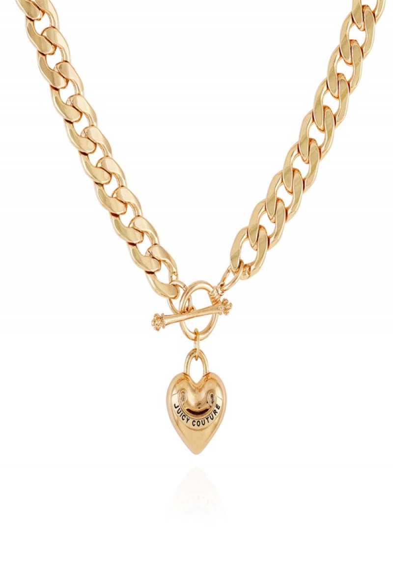 Juicy Couture Heart Pendant Necklace Gull | JC-SN651903