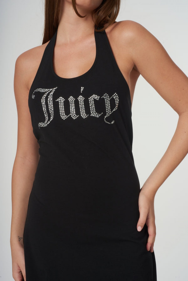 Juicy Couture Jersey Halter Neck Mini Kjoler Svarte | JC-SN652291