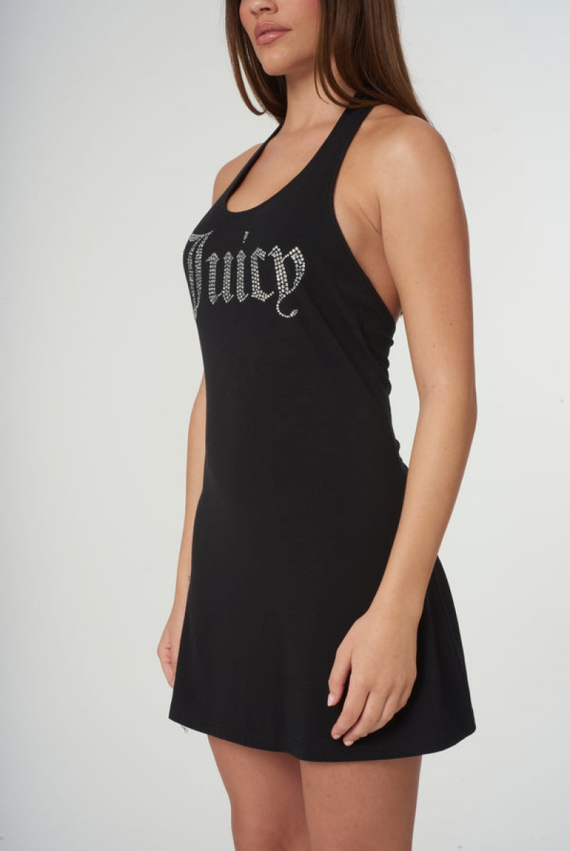 Juicy Couture Jersey Halter Neck Mini Kjoler Svarte | JC-SN652291