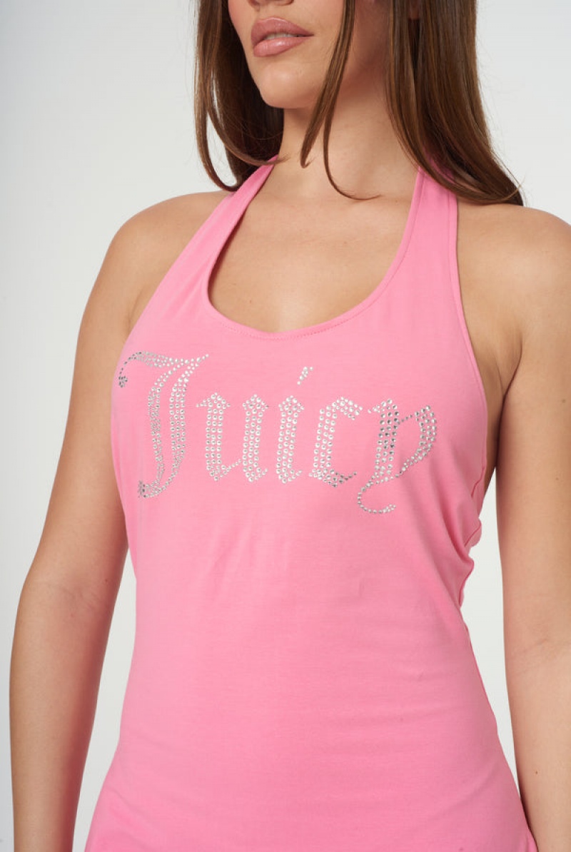 Juicy Couture Jersey Halter Neck Mini Kjoler Rosa | JC-SN652292