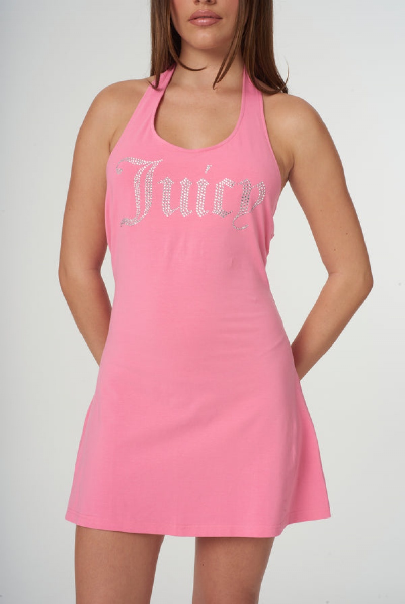 Juicy Couture Jersey Halter Neck Mini Kjoler Rosa | JC-SN652292