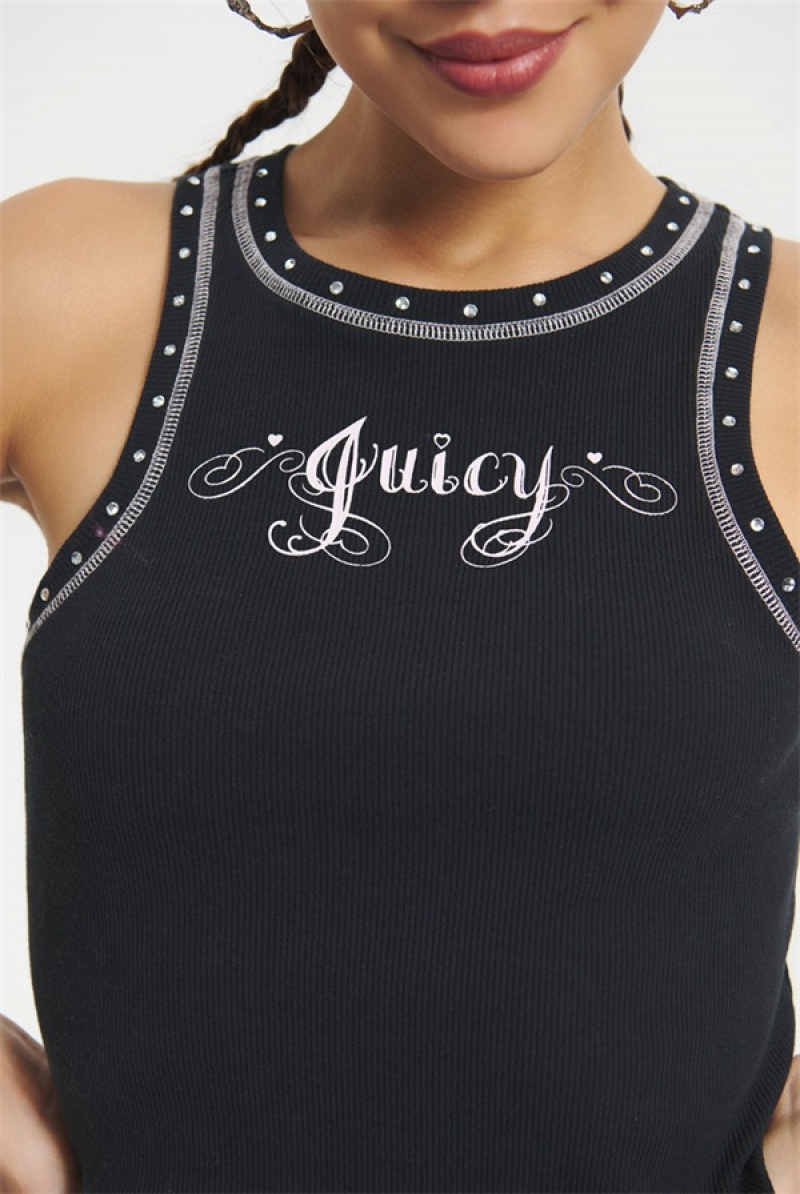 Juicy Couture Juicy Sweetheart Tank Svarte | JC-SN651630