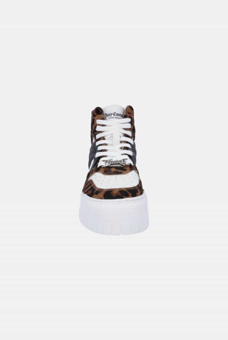 Juicy Couture Leopard Print High Top Sneaker Multicolor | JC-SN652185