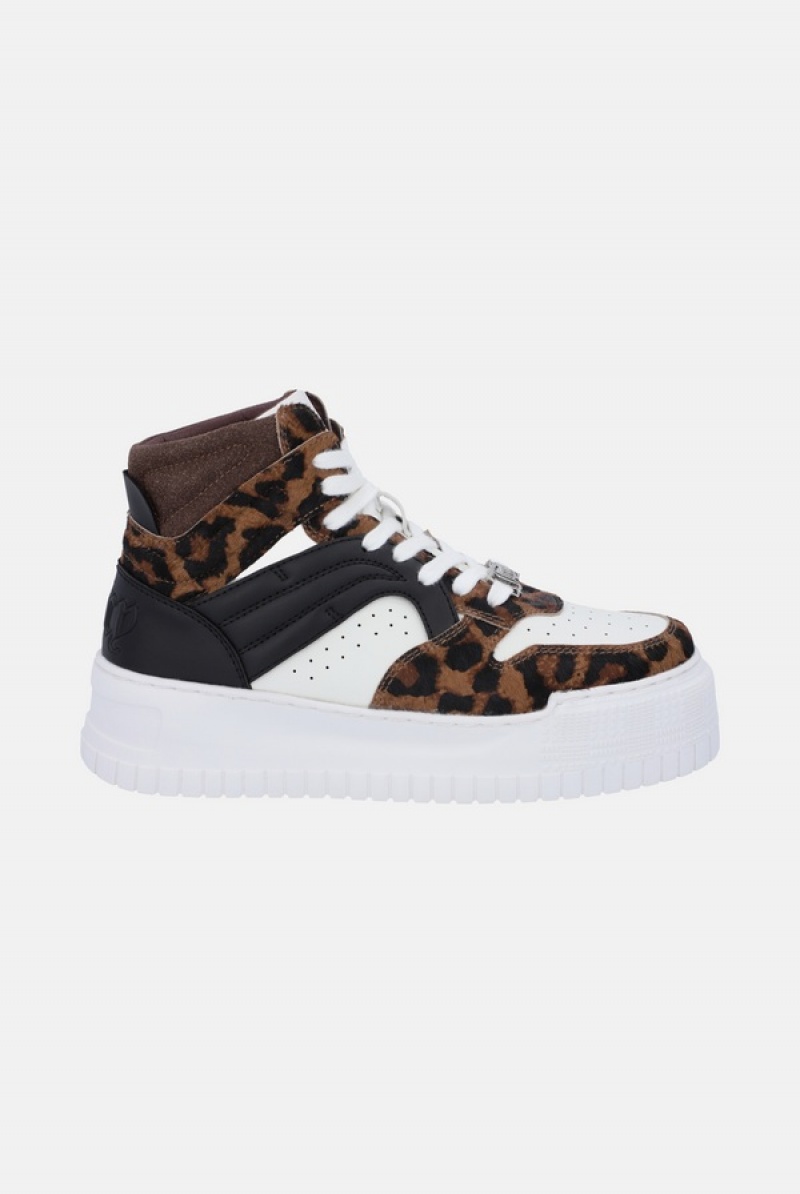 Juicy Couture Leopard Print High Top Sneaker Multicolor | JC-SN652185