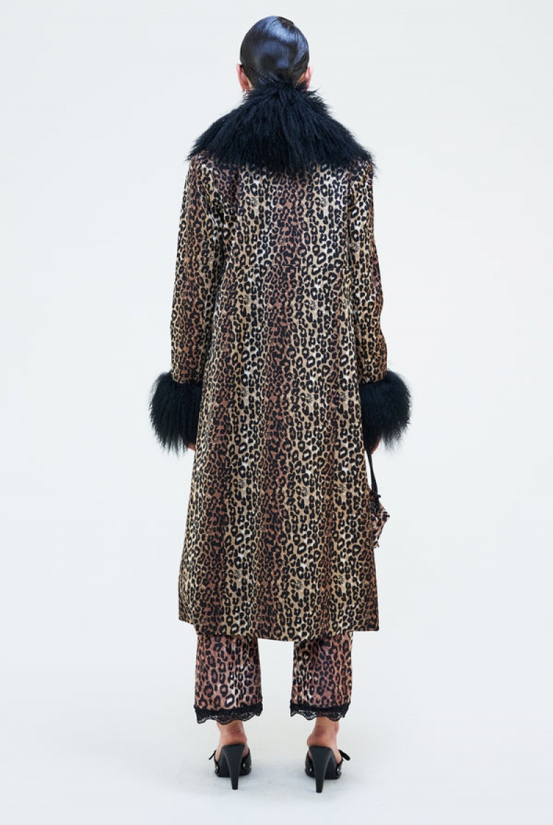 Juicy Couture Leopard Print Mongolian Coat Multicolor | JC-SN652303